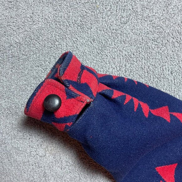 Pendleton Vintage Western Virgin Wool Blanket Coat Jacket Navajo Aztec Medium - Picture 8 of 10